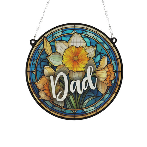 Dad Stained Glass Effect Suncatcher